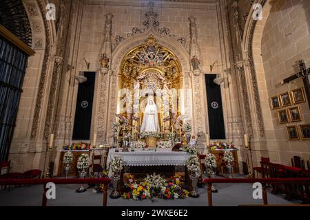 capilla del Santo Cristo de las batallas, Catedral de la Asunción de la Virgen, Salamanca, comunidad autónoma de Castilla y León, Spagna. Foto Stock