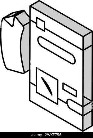 illustrazione vettoriale dell'icona isometrica della cicatrice per la rimozione della crema Illustrazione Vettoriale