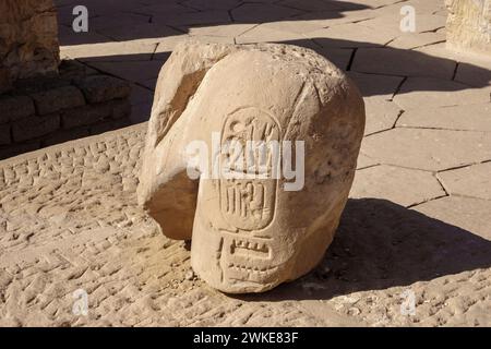 Il tempio di Gerf Hussein sull'isola nuova Kalabsha, vicino Assuan, Egitto Foto Stock