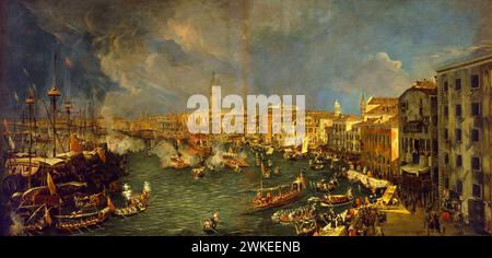 Die Abfahrt des Bucintoro. Museo: Fondazione Querini Stampalia. Autore: Antonio Stom. Foto Stock