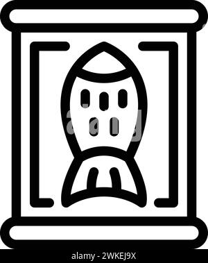 Simbolo del sacchetto di plastica ermetica. Pacchetto impermeabile. Confezione di cibo conservata Illustrazione Vettoriale