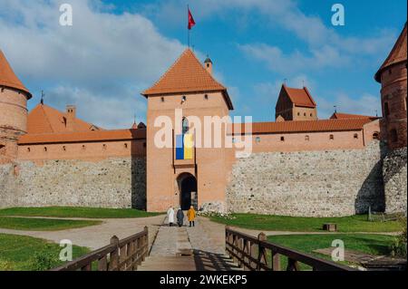 © Jan Schmidt-Whitley/le Pictorium/MAXPPP - Trakai 19/02/2024 Jan Schmidt-Whitley/le Pictorium - 19/02/2024 - lituanie/les pays Baltes/Trakai - Chateau de Trakai. Trakai etait l'un des principaux centers du Grand-Duche de Lituanie, et le chateau avait une grande importance Strategique. Le Chateau est un haut lieu du tourisme en Lituanie. - Valeurs Actuelles out, no jdd, jdd out, RUSSIA OUT, NO RUSSIA #norussia/19/02/2024 - lituania/paesi baltici/Trakai - Castello di Trakai. Trakai era uno dei centri principali del Granducato di Lituania, e il castello era di grande spessore Foto Stock