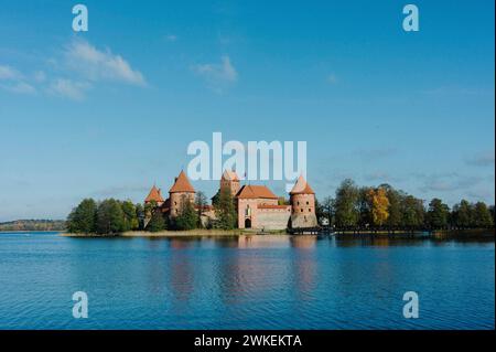 © Jan Schmidt-Whitley/le Pictorium/MAXPPP - Trakai 19/02/2024 Jan Schmidt-Whitley/le Pictorium - 19/02/2024 - lituanie/les pays Baltes/Trakai - Chateau de Trakai. Trakai etait l'un des principaux centers du Grand-Duche de Lituanie, et le chateau avait une grande importance Strategique. Le Chateau est un haut lieu du tourisme en Lituanie. - Valeurs Actuelles out, no jdd, jdd out, RUSSIA OUT, NO RUSSIA #norussia/19/02/2024 - lituania/paesi baltici/Trakai - Castello di Trakai. Trakai era uno dei centri principali del Granducato di Lituania, e il castello era di grande spessore Foto Stock