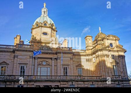 UK, Scotland, Edinburgh, Bank of Scotland edificio della sede centrale della Bank of Scotland (in seguito parte di HBOS e ora parte di Lloyds Banking Group). Foto Stock