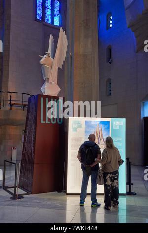 Basilica della Sagrada Familia. Barcellona. Spagna. La Basilica e la Chiesa espiatoria della Sacra famiglia è una grande chiesa cattolica romana a Barcellona, desi Foto Stock
