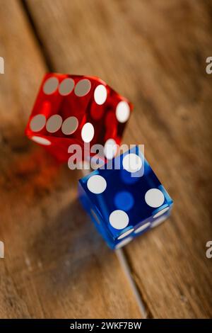 i dadi sono una parte importante dei trucchi degli artisti magici, degli illusionisti Foto Stock