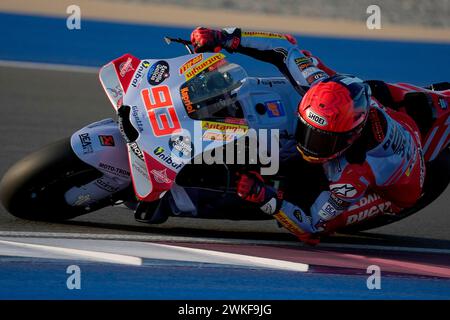 Doha, Katar. 20 febbraio 2024. 20 febbraio 2024, Losail International Circuit, Doha, MotoGP test drive in Qatar 2024, nella foto Marc Marquez dalla Spagna, Gresini Racing Credit: dpa/Alamy Live News Foto Stock