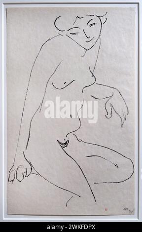 “Nu de trois quarts, la tête penchée”, 1906, Henri Matisse (1869-1954) Foto Stock