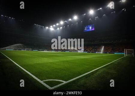 Milano, Italia. 3 ottobre 2023. Foto Spada/LaPresse 20 febbraio 2024 - Milano, Italia - sport, calcio - FC Inter vs Atletico Madrid - Champions League 2023/2024 - Stadio San Siro nella foto: San siro prima della partita 20 febbraio 2024 Milano, Italia - sport, calcio - FC Inter vs Atletico Madrid - Champions League 2023/2024 - Stadio San Siro . Nella foto : San Siro prima della partita Credit: LaPresse/Alamy Live News Foto Stock