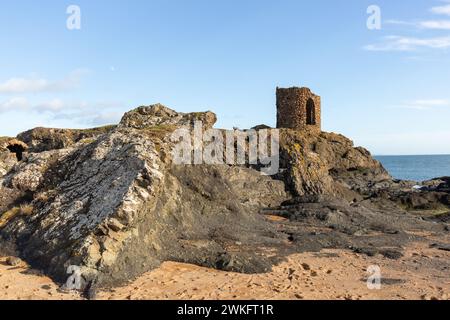 La Lady’s Tower di Elie fu costruita nel 1770 per Lady Janet Anstruther Foto Stock