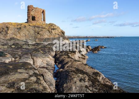 La Lady’s Tower di Elie fu costruita nel 1770 per Lady Janet Anstruther Foto Stock