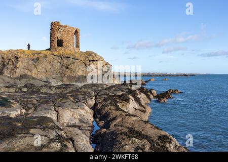 La Lady’s Tower di Elie fu costruita nel 1770 per Lady Janet Anstruther Foto Stock