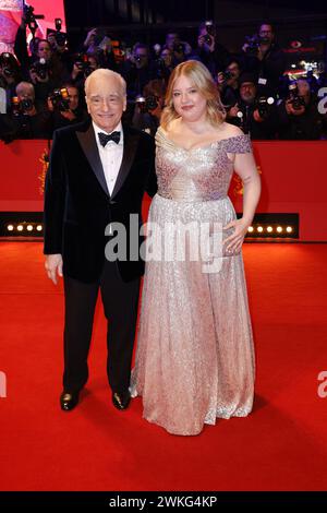Martin Scorsese und Seine Tochter Francesca Scorsese bei der Ankunft zur Goldenen Ehrenbaer Gala im Rahmen der 74. Berlinale International Film Festiv Foto Stock