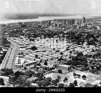 Vista aerea di Memphis, Tennessee, circa 1950 Foto Stock