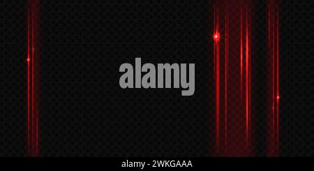 Immagine vettoriale delle spie rosse dello scanner. Illustrazione Vettoriale