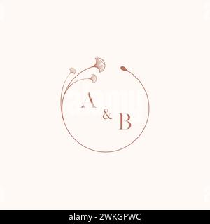 AB Wedding monogram logo designIdeas come ispirazione Illustrazione Vettoriale