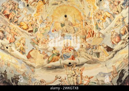 Interno della cupola della Basilica di Santa Maria del Fiore, il Duomo di Firenze, Firenze, Italia Foto Stock