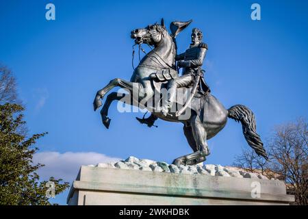 ANDREW JACKSON (1767-1845) PIAZZA LAFAYETTE LA CASA BIANCA WASHINGTON DC USA Foto Stock