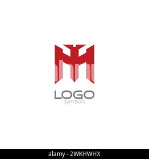 Logo vite M semplice. Icona lettera M. Illustrazione Vettoriale