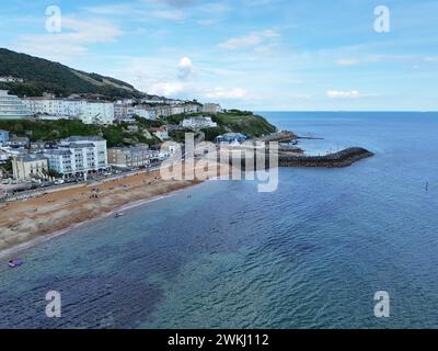 Ventnor Isle of Wight drone britannico, giorno aereo estivo Foto Stock