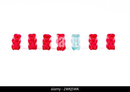 Gamma diversificata di Gummy Bear: Distinguersi in un mondo dolce. Foto Stock