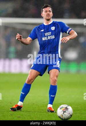 Ryan Wintle di Cardiff City in azione durante la partita del campionato Sky Bet al Cardiff City Stadium di Cardiff. Data foto: Martedì 20 febbraio 2024. Foto Stock