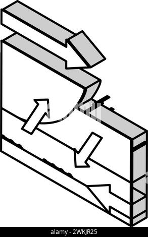 immagine vettoriale icona isometrica di trasformazione Illustrazione Vettoriale