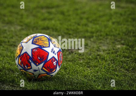 EINDHOVEN - UCL PRO 23/24 KO durante l'ottava partita finale di UEFA Champions League tra PSV Eindhoven e Borussia Dortmund allo stadio Phillips il 20 febbraio 2024 a Eindhoven, Paesi Bassi. ANP | Hollandse Hoogte | Bart Stoutjesdijk Foto Stock