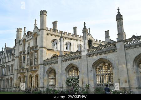 Vista del King's College di Cambridge dalla King's Parade Foto Stock