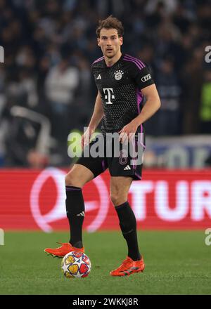 Roma, Italia, 14 febbraio 2024. Leon Goretzka del Bayern Munchen durante la partita di UEFA Champions League all'Olimpico di Roma. Il credito immagine dovrebbe essere: Jonathan Moscrop / Sportimage Foto Stock