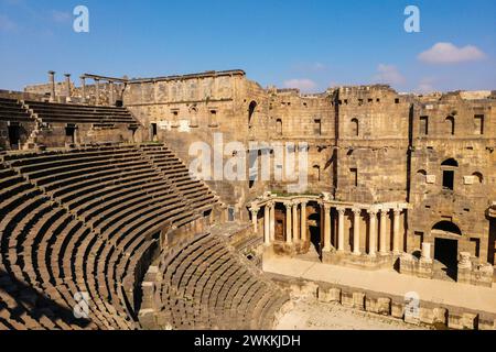 Siria, Bosra, il teatro romano Foto Stock