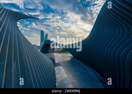 Veduta di Athar (il simbolo di profondo rispetto per le donne in Bahrein) Foto Stock