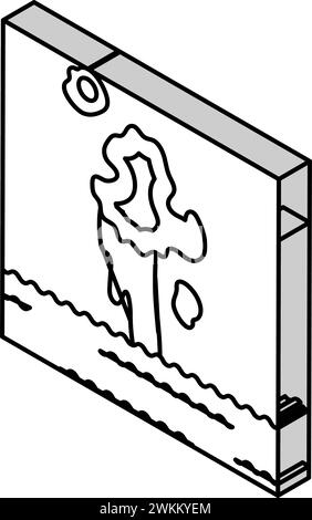 icona isometrica della corrosione marina illustrazione vettoriale Illustrazione Vettoriale