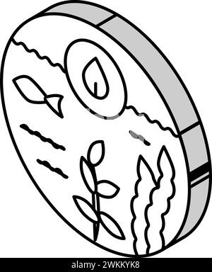 illustrazione vettoriale icona isometrica ecologia marina Illustrazione Vettoriale