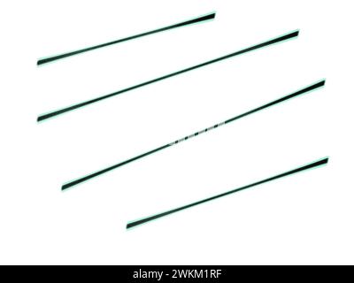 Righe verdi e nere su sfondo bianco . Illustrazione di alta qualità Foto Stock