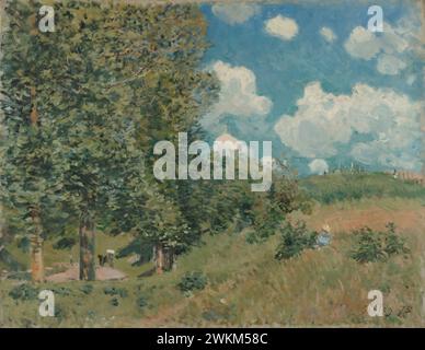 La strada da Versailles a Saint-Germain; Alfred Sisley (inglese, 1839 - 1899); 1875; olio su tela; 51,1 x 65,1 cm (20 1/8 x 25 5/8 pollici); 99.PA.27 Foto Stock