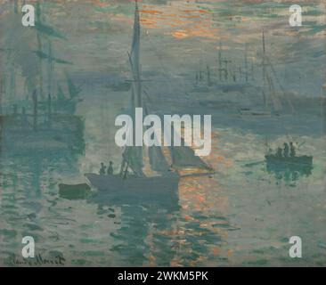 Sunrise (marine); Claude Monet (francese, 1840 - 1926); Francia; marzo o aprile 1873; Olio su tela; 50,2 × 61 cm (19 3/4 × 24 in.); 98.PA.164 Foto Stock