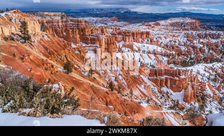 Canyon tra Sunrise e Sunset Points, Bryce Canyon National Park, Utah. Foto Stock