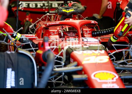LECLERC Charles (mco), Scuderia Ferrari SF-24, ritratto durante i test pre-stagionali di Formula 1 Aramco 2024 del Campionato del mondo FIA di Formula 1 2024 dal 21 al 23 febbraio 2024 sul circuito Internazionale del Bahrain, a Sakhir, Bahrain - foto DPPI Foto Stock