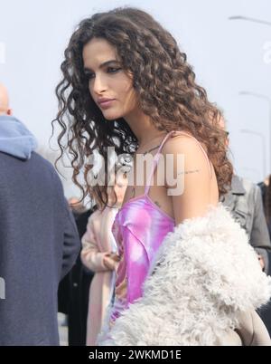 Milano, . 21 febbraio 2024. Chiara Scelsi ospite alla sfilata Diesel il primo giorno della Milano Fashion Week collezioni donna autunno inverno 2024/2025 Credit: Independent Photo Agency/Alamy Live News Foto Stock