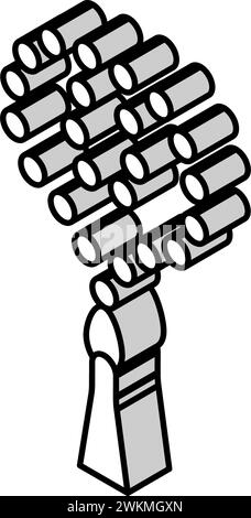 perline di preghiera misbaha icona isometrica illustrazione vettoriale Illustrazione Vettoriale