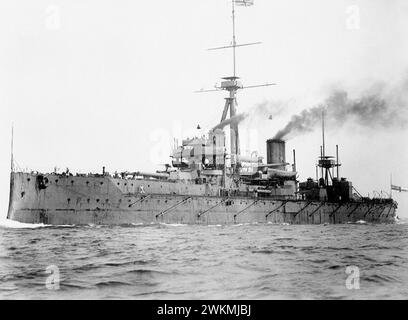 HMS DREADNOUGHT Royal Navy nave da guerra nel 1906 Foto Stock