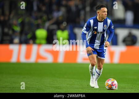 Porto, Portogallo. 21 febbraio 2024. Dragao Stadium, Champions League 2023/2024, FC Porto contro Arsenal; Pepe del FC Porto, durante il turno del 16, prima tappa la partita di UEFA Champions League 2023/2024 tra FC Porto e Arsenal al Dragao Stadium di Porto il 21 febbraio. Foto: Daniel Castro/DiaEsportivo/Alamy Live News crediti: DiaEsportivo/Alamy Live News Foto Stock