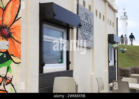 Caffetterie sulla Roker Riviera alla moda a Sunderland, su Tyne and Wear, ne Inghilterra, Regno Unito Foto Stock