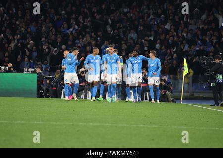 Napoli, Campania, ITALIA. 21 febbraio 2024. 02/21/2024 Napoli, stadio Diego Armando Maradona, partita di calcio valida per la Champions League 2023/24 tra SSC Napoli e FC Barcellona.nella foto: (Credito immagine: © Fabio Sasso/ZUMA Press Wire) SOLO USO EDITORIALE! Non per USO commerciale! Foto Stock