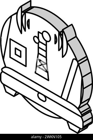 icona isometrica elettronica della tecnologia rf illustrazione vettoriale Illustrazione Vettoriale