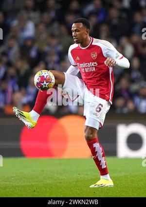 Gabriel dell'Arsenal durante la partita di UEFA Champions League all'Estadio do Dragao di Porto, Portogallo. Data foto: Mercoledì 21 febbraio 2024. Foto Stock