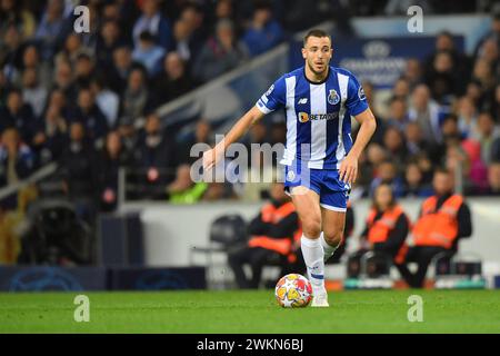 Porto, Portogallo. 21 febbraio 2024. Dragao Stadium, Champions League 2023/2024, FC Porto contro Arsenal; Nicolas Gonzalez del FC Porto, durante il round del 16, prima tappa la partita di UEFA Champions League 2023/2024 tra FC Porto e Arsenal al Dragao Stadium di Porto il 21 febbraio. Foto: Daniel Castro/DiaEsportivo/Alamy Live News crediti: DiaEsportivo/Alamy Live News Foto Stock