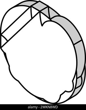 illustrazione vettoriale icona isometrica sintomo di eccessiva malattia da gonfiore di gas Illustrazione Vettoriale