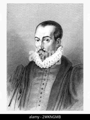 1585 c., FRANCIA: Il giurista, storico e scrittore italiano PIERRE PITHOU ( 1539-1596 ). Ritratto inciso da Gavard , pubblicato nel 1839 . - STORIA - FOTO STORICO - STORICO - SCRITTORE - SCRITTORE - LETTERATURA - LETTERATURA - giureconsulto - GIURISTA - LEGGE - LAY - nobili - nobiltà francese - nobiltà francese - FRANCIA - INCISIONE - INCISIONE - ILLUSTRAZIONE - colletto - colletto - colletto - colletto - colletto - GORGIERA - pizzo - pizzo - barba --- Archivio GBB Foto Stock